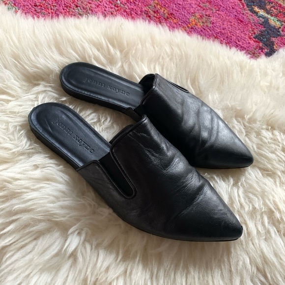 JENNI Kayne Black Leather Mules 7 - Picture 2 of 12